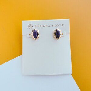 Piper Gold Blue Lapis Stud Earrings by Kendra Scott